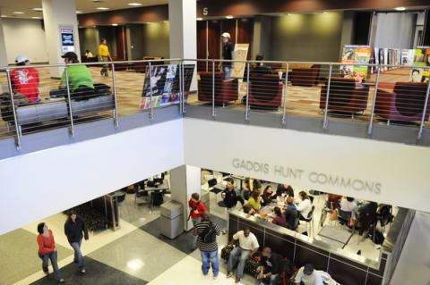 A photo of the Gaddis Hunt Commons in the Colvard Student Union