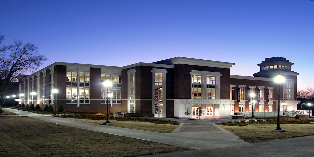 Picture of the Colvard Student Union from the front Side