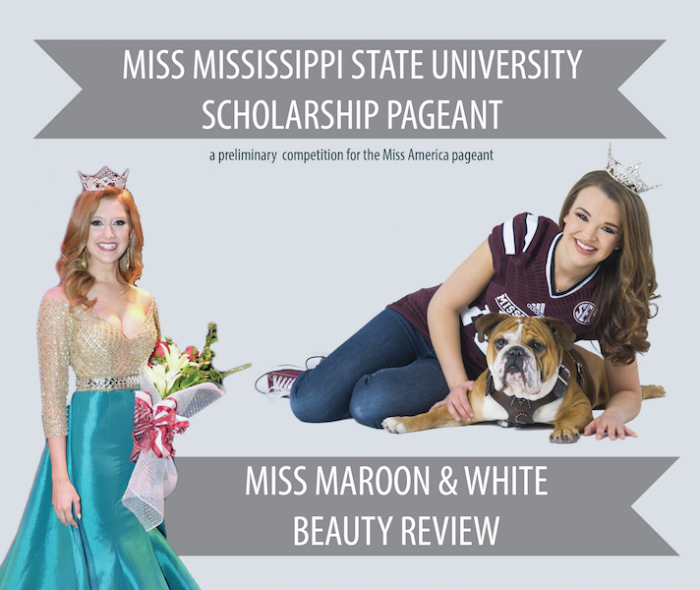 Miss MSU with Bully and Miss Maroon and White